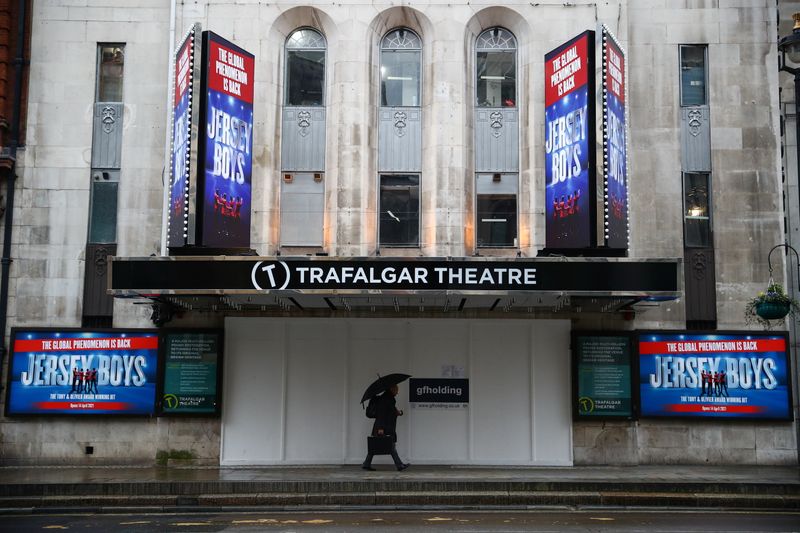 &copy; Reuters. Teatro fechado durante pandemia de Covid-19 em Londres