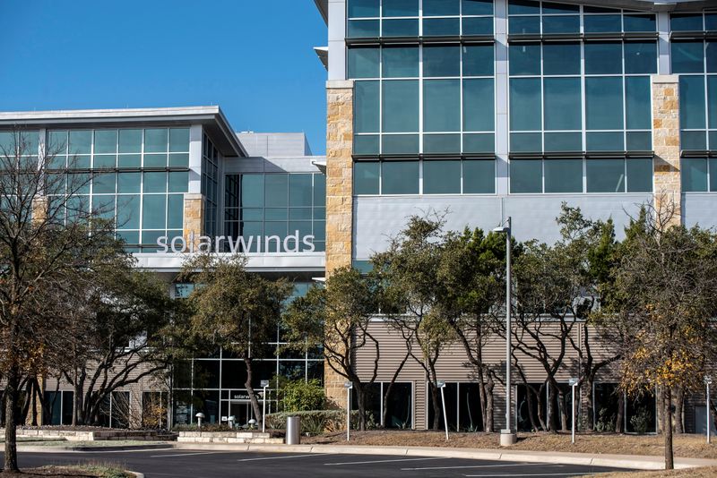 &copy; Reuters. Exterior view of SolarWinds headquarters in Austin