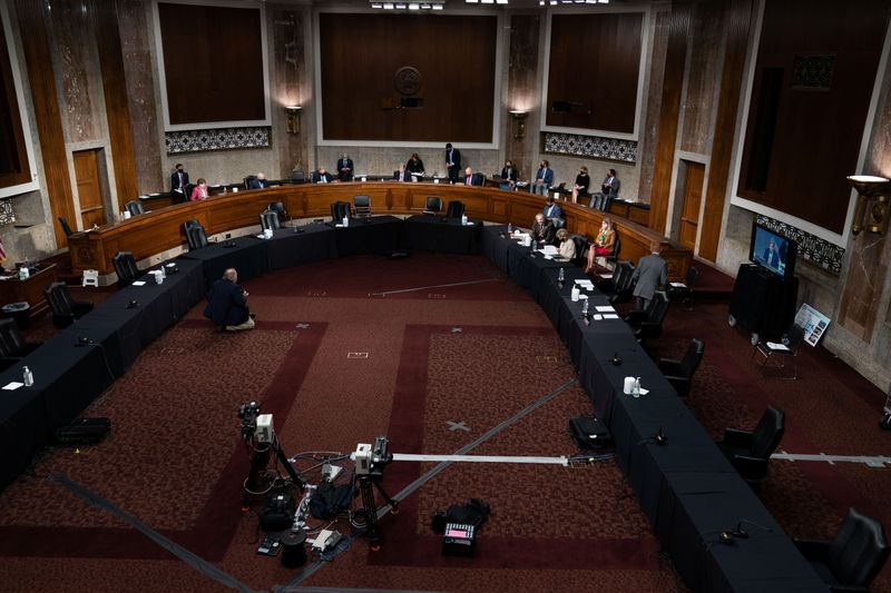 &copy; Reuters. FILE PHOTO: Senate Appropriations subcommittee hearing &quot;Review of Coronavirus Response Efforts&quot; in Washington