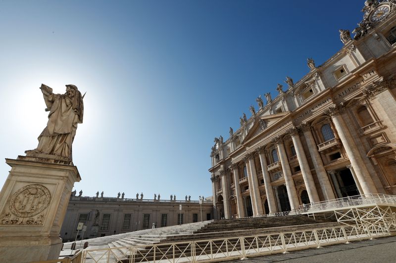 &copy; Reuters. Vista da geral da Praça São Pedro, no Vaticano