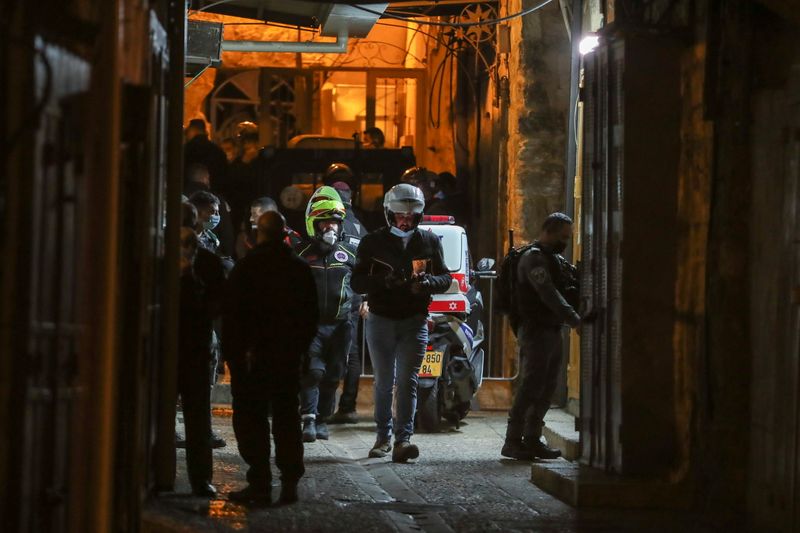 &copy; Reuters. Shooting incident in Jerusalem&apos;s Old City