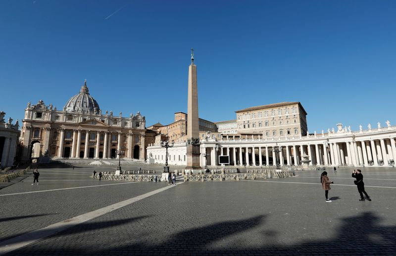 &copy; Reuters. Vista da Praça São Pedro no Vaticano