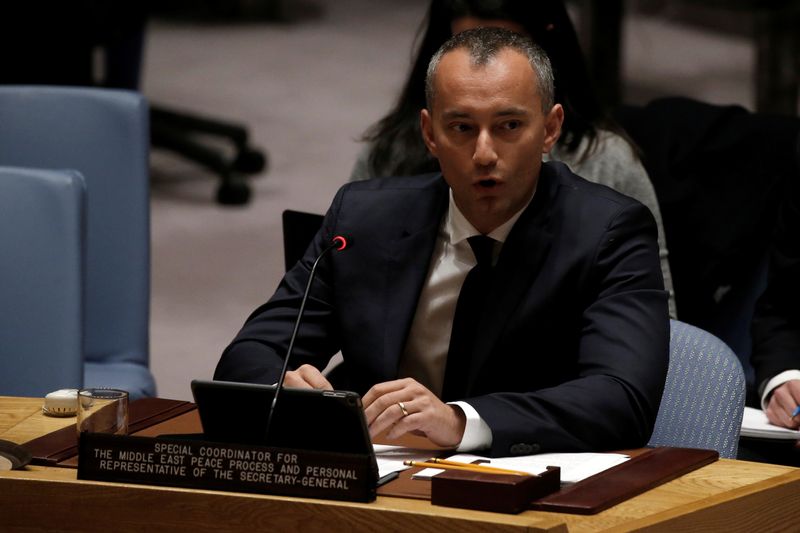 &copy; Reuters. الأمم المتحدة: ملادينوف يعتذر عن عدم تولي منصب مبعوث المنظمة إلى ليبيا