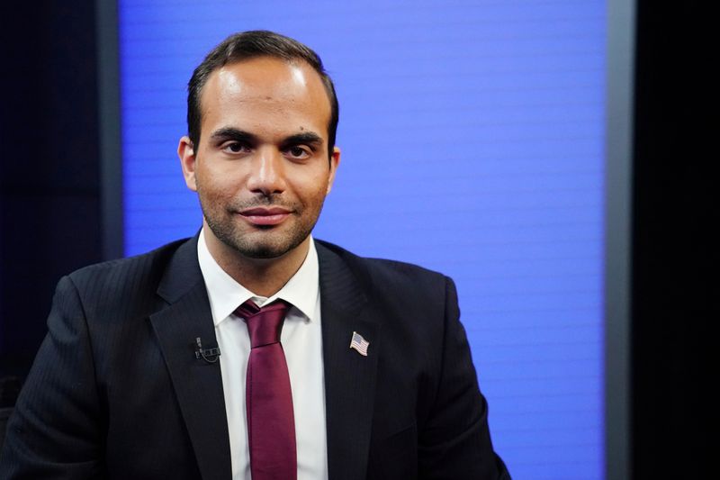 &copy; Reuters. FILE PHOTO: George Papadopoulos, a former member of the foreign policy panel to Donald Trump&apos;s 2016 presidential campaign, poses for a photo before a TV interview in New York