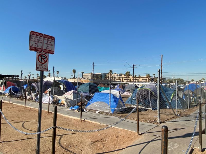 © Reuters. The Tent Cities of Pandemic America