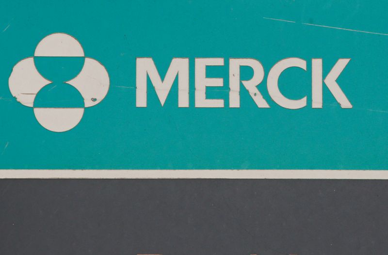 &copy; Reuters. The Merck logo is seen on a sign at the Merck &amp; Co campus in Linden, New Jersey