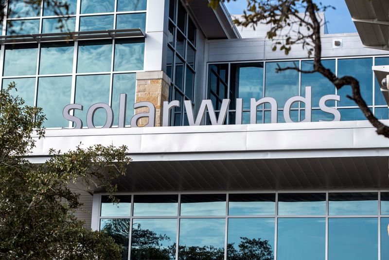 &copy; Reuters. Exterior view of SolarWinds headquarters in Austin