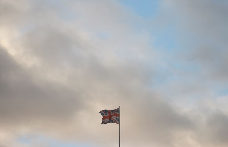 &copy; Reuters. The Union Jack flag flutters in London