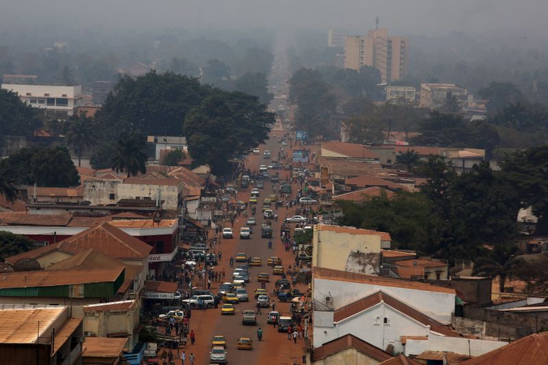 © Reuters. FILE PHOTO: A general view shows a part of the capital Bangui, Central African Republic
