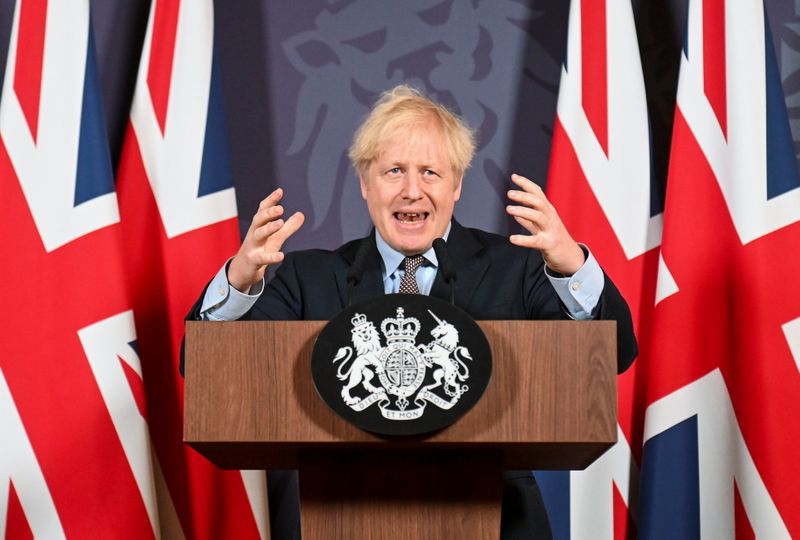 &copy; Reuters. Primeiro-ministro Johnson participa de conferência de imprensa em Londres