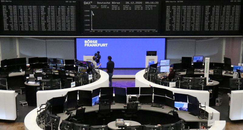 © Reuters. The German share price index DAX graph is pictured at the stock exchange in Frankfurt