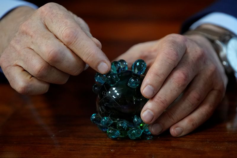 &copy; Reuters. Alexander Gintsburg, director of the Gamaleya National Research Center for Epidemiology and Microbiology, attends an interview in Moscow