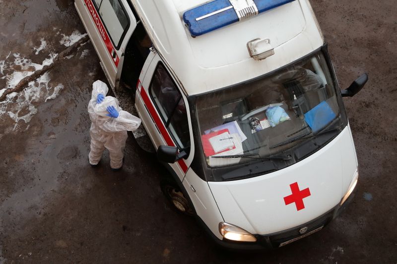 &copy; Reuters. Hospital for COVID-19 patients in Vologda