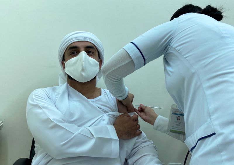 &copy; Reuters. دبي تسعى لتطعيم 70% من السكان بلقاح فايزر خلال 2021