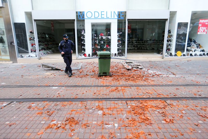 &copy; Reuters. Earthquake strikes near Zagreb