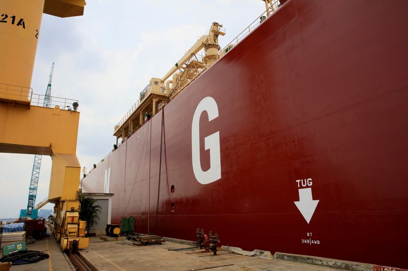 © Reuters. Navio-tanque de gás natural liquefeito