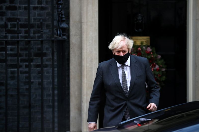 &copy; Reuters. Britain&apos;s Prime Minister Boris Johnson leaves Downing Street in London