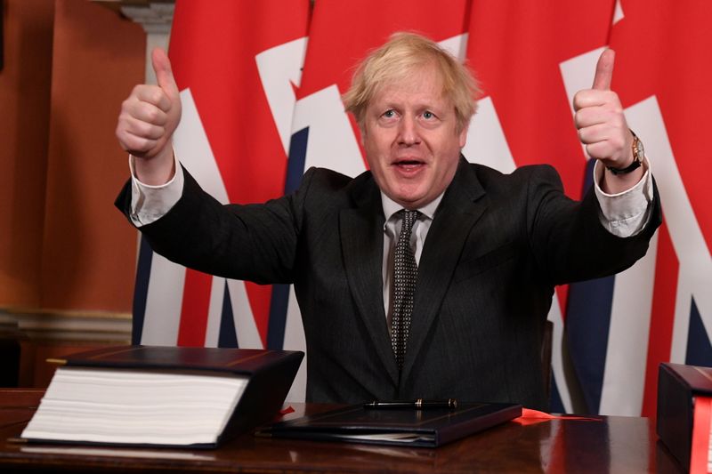 &copy; Reuters. Premiê Boris Johnson assina acordo do Brexit com UE