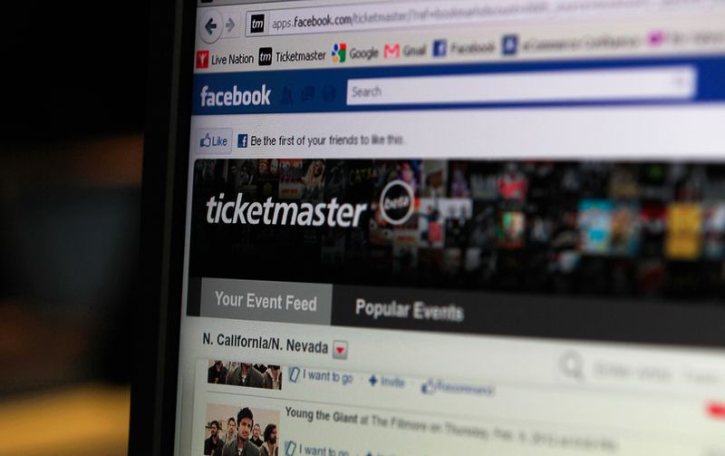 © Reuters. Ticketmaster unveils its Facebook 