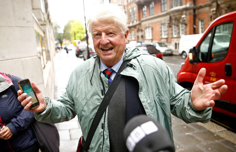&copy; Reuters. FILE PHOTO: Stanley Johnson, father of Britain&apos;s Prime Minister Boris Johnson, is seen in Westminster, in London