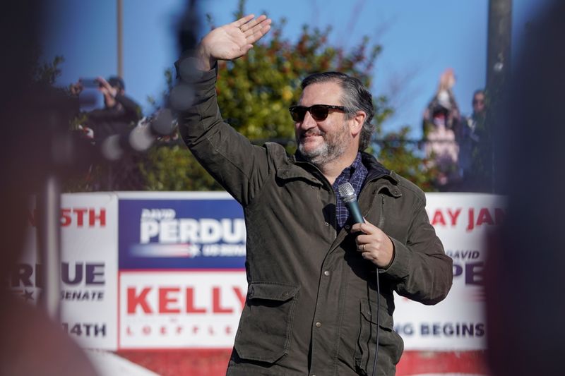 © Reuters. Candidates campaign before runoff races in Georgia for control of U.S. Senate