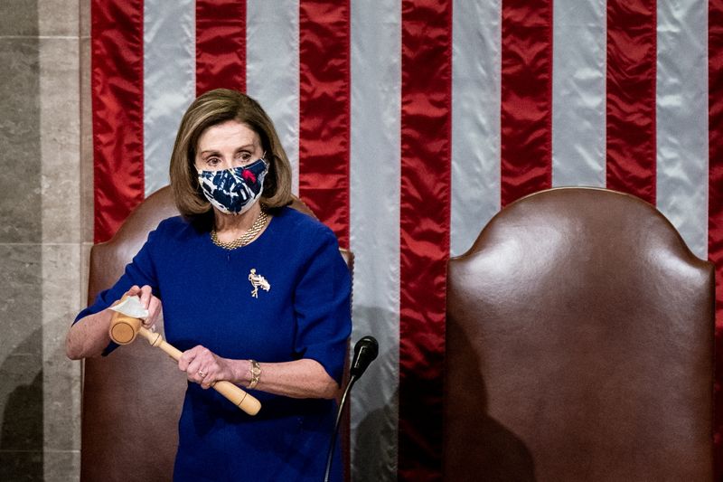 &copy; Reuters. 米下院、大統領選の選挙人投票集計を再開へ＝ペロシ議長