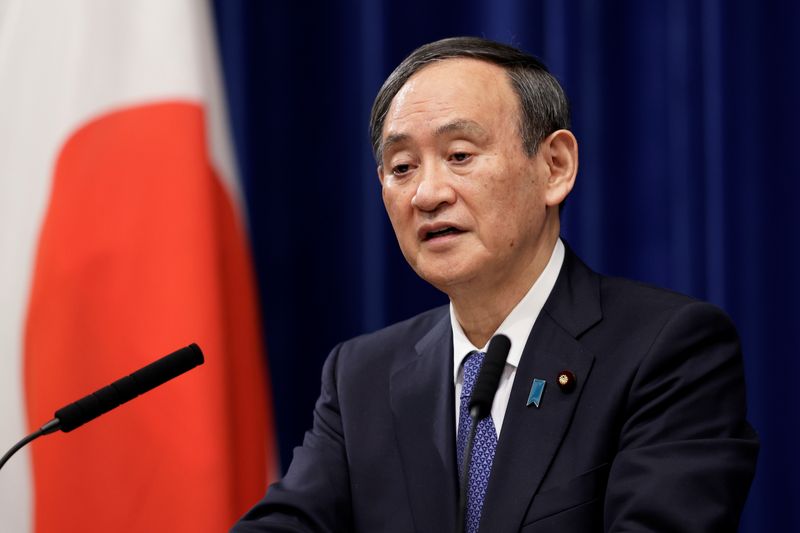&copy; Reuters. رئيس وزراء اليابان يعلن حالة الطوارئ في طوكيو ومناطق مجاورة حتى 7 فبراير