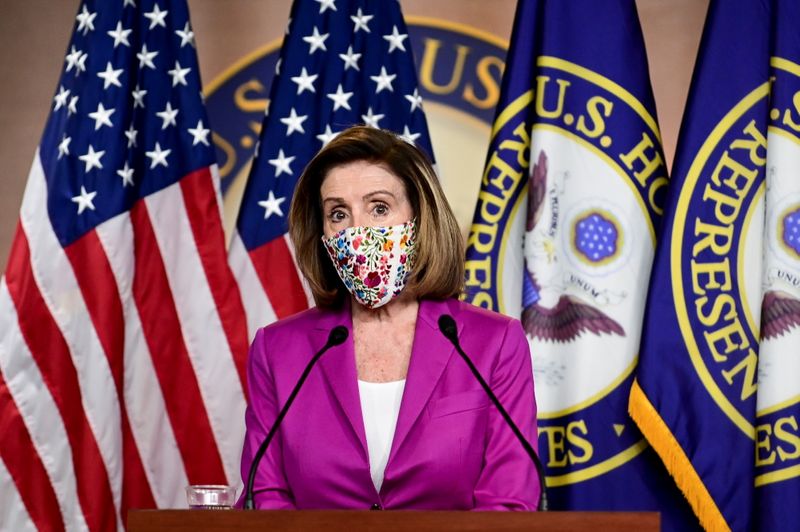 &copy; Reuters. U.S. House Speaker Nancy Pelosi holds news conference at U.S. Capitol a day after violent protests in Washington