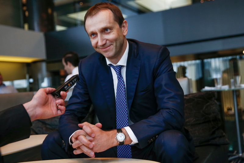 &copy; Reuters. Dmitry Osipov, Chief Executive of Uralkali, smiles during an interview in New York