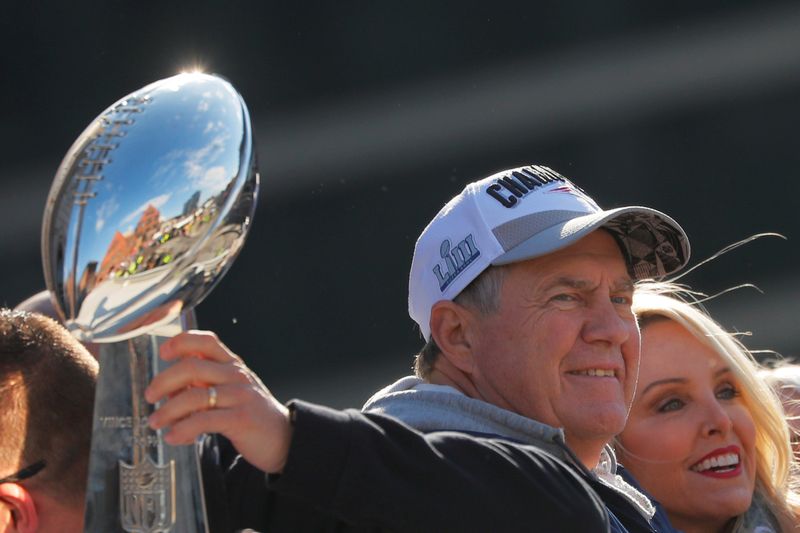 &copy; Reuters. FILE PHOTO: New England Patriots head coach Bill Belichick smiles during a victory parade in Boston