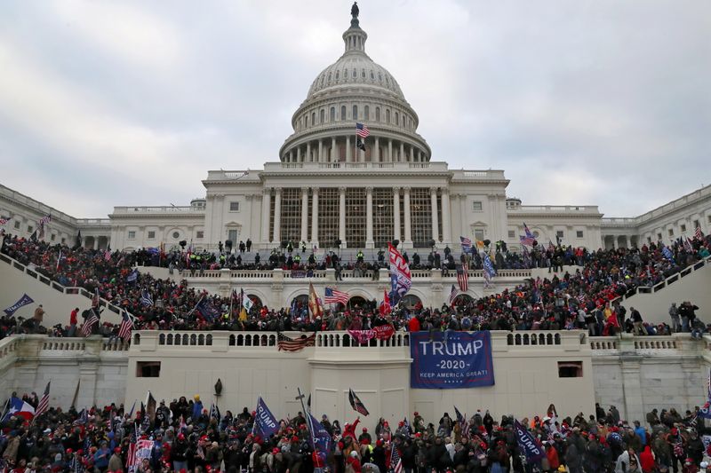 &copy; Reuters. The U.S. Capitol Building is stormed by a pro-Trump mob on January 6, 2021