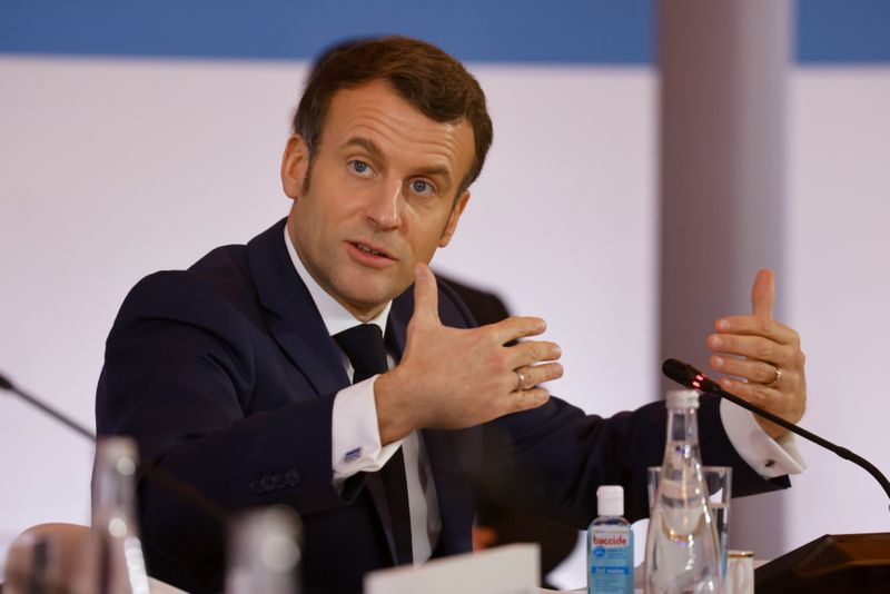 © Reuters. Presidente da França, Emmanuel Macron, durante evento sobre biodiversidade em Paris