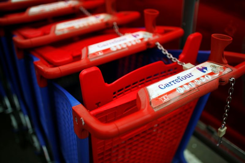 © Reuters. Carrefour hypermarket store in France