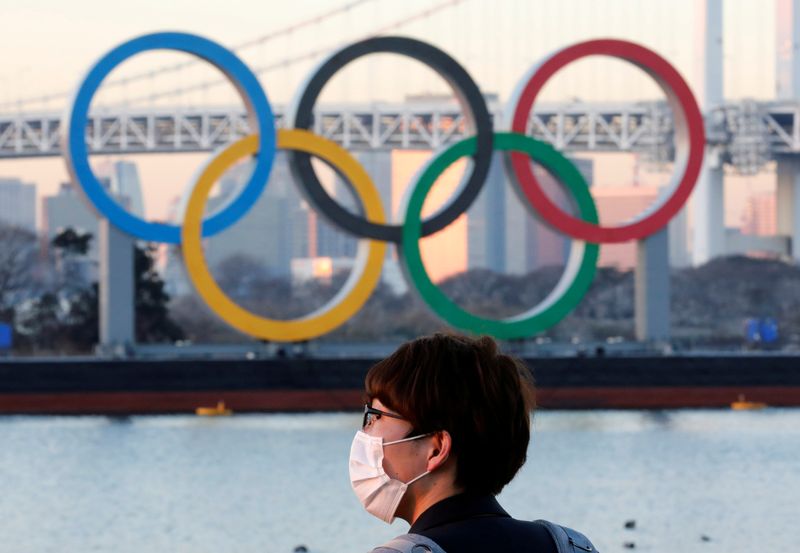 &copy; Reuters. Anéis olímpicos em Tóquio