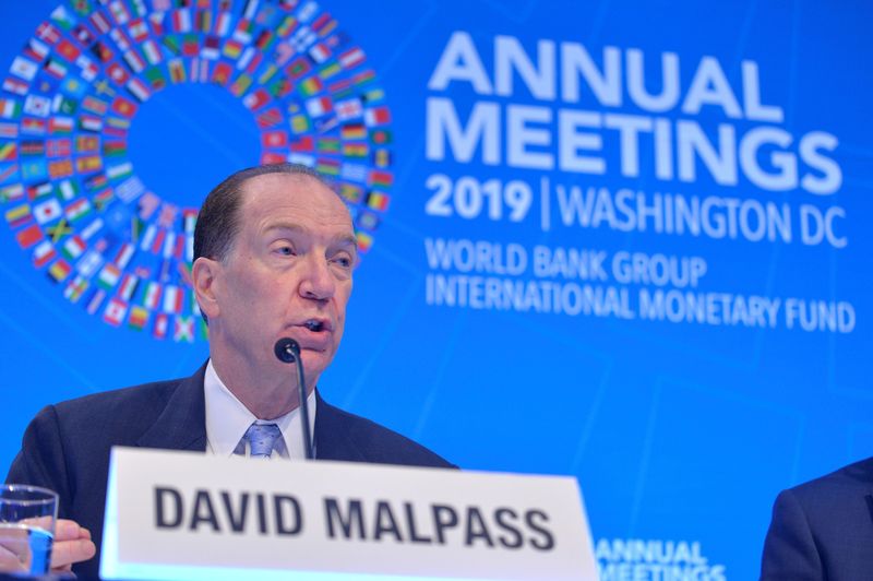 &copy; Reuters. Presidente do Banco Mundial, David Malpass