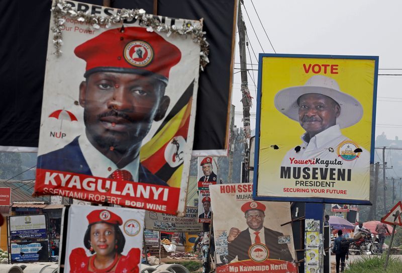 Ugandans choose between long-time leader and popstar politician