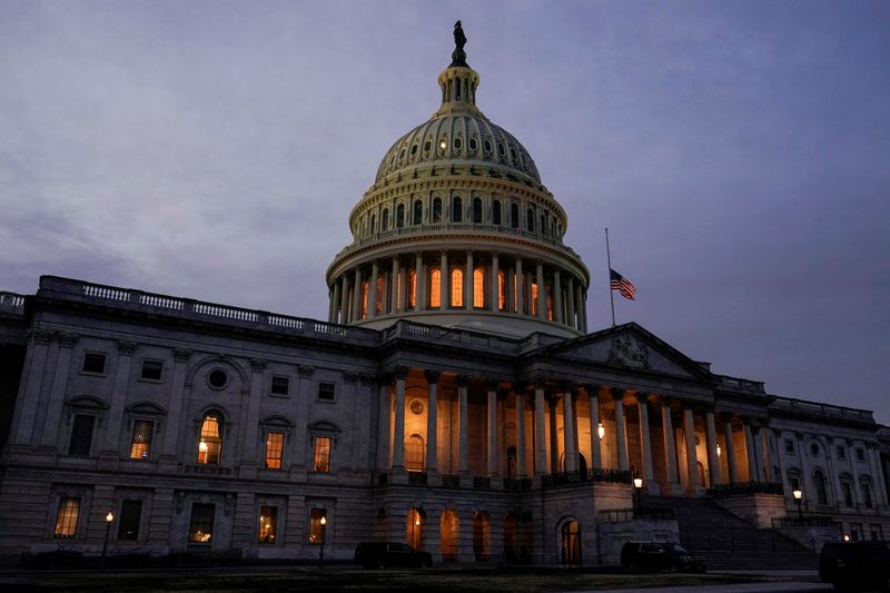 &copy; Reuters. FILE PHOTO: The U.S. Capitol stands as Democratic lawmakers draw up an article of impeachment in Washington