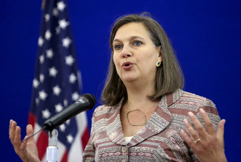 © Reuters. FILE PHOTO: U.S. Assistant Secretary of State for European and Eurasian Affairs Nuland attends a news conference in Moscow