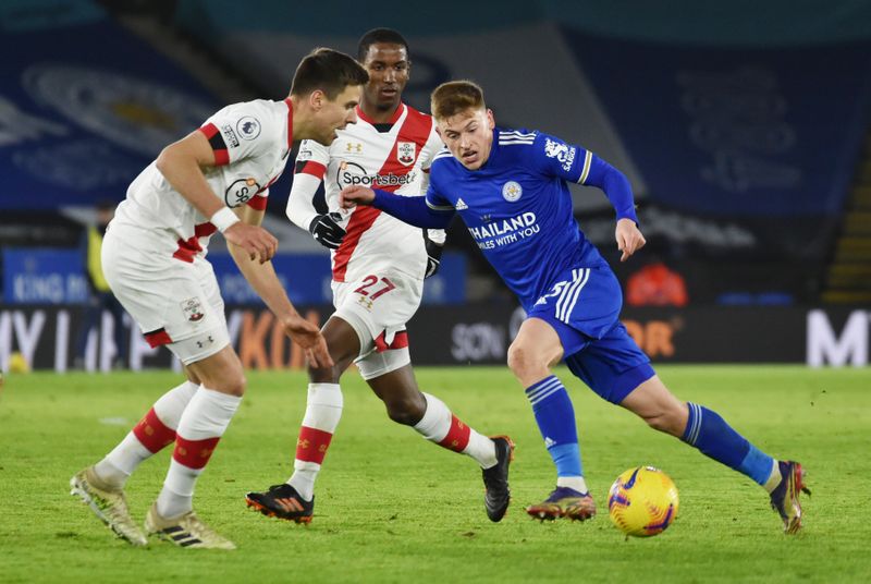 Leicester go second with 2-0 win over Southampton