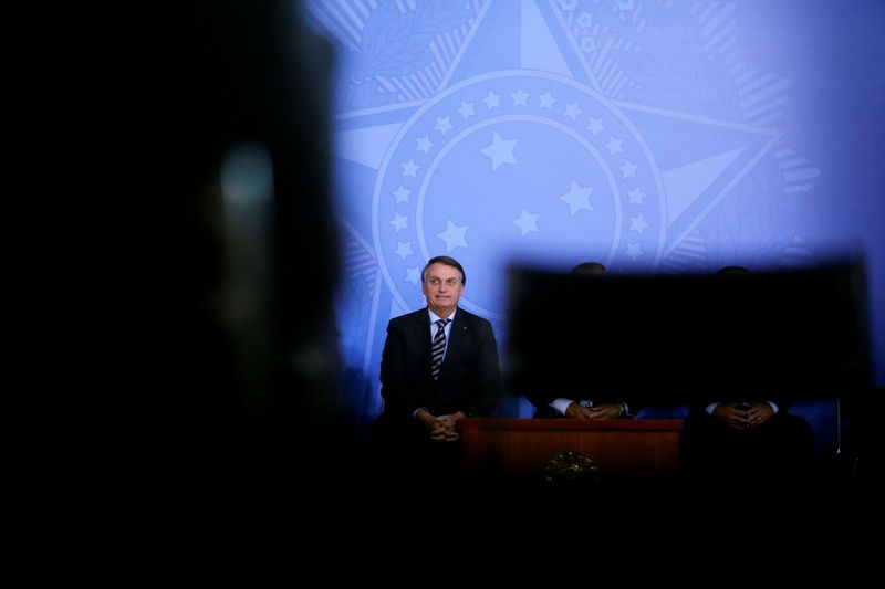 &copy; Reuters. Presidente Jair Bolsonaro durante cerimônia no Palácio do Planalto, em Brasília