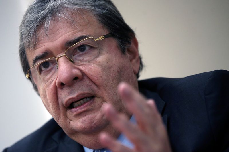 &copy; Reuters. Ministro Carlos Trujillo, em entrevista à Reuters in Bogotá