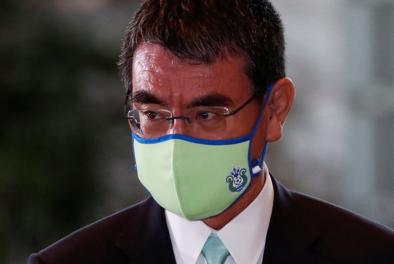 &copy; Reuters. ワクチン担当閣僚の河野氏、職務は接種体制の整備「1日でも早く」