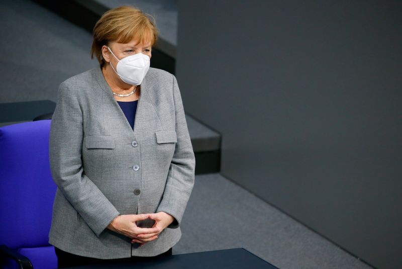 &copy; Reuters. Chanceler alemã, Angela Merkel, durante sessão do Parlamento em Berlim