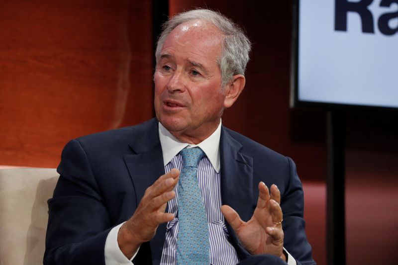 &copy; Reuters. Stephen Schwarzman, Co-Founder, Chairman and CEO of Blackstone, speaks during the Bloomberg Global Business Forum in New York City