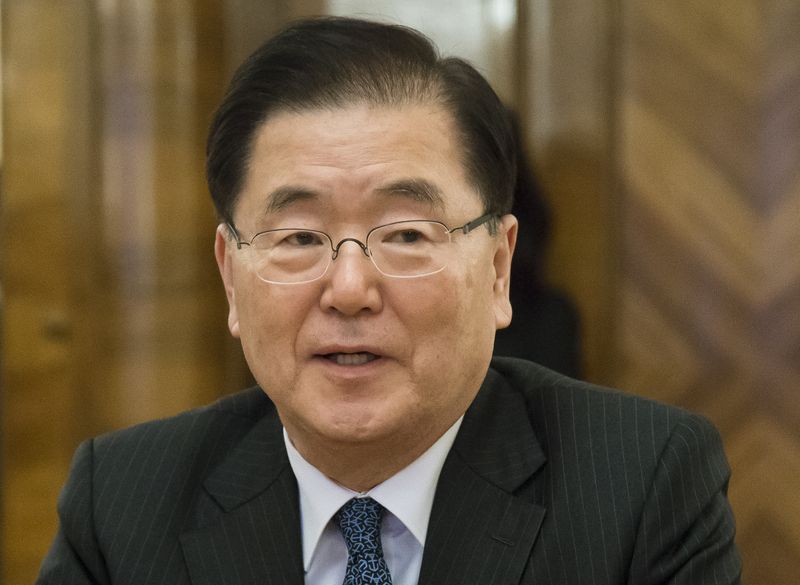 &copy; Reuters. 韓国新外相に鄭・前国家安保室長　北朝鮮との協議再開目指す