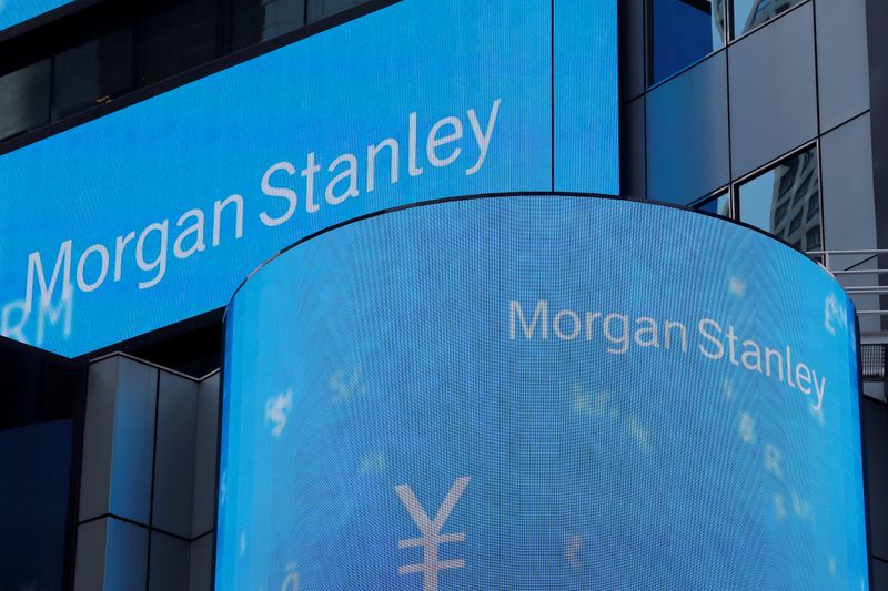 © Reuters. FILE PHOTO: A sign is displayed on the Morgan Stanley building in New York