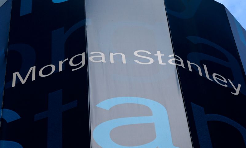 &copy; Reuters. The corporate logo of financial firm Morgan Stanley is pictured on the company&apos;s world headquarters in the Manhattan borough of New York City