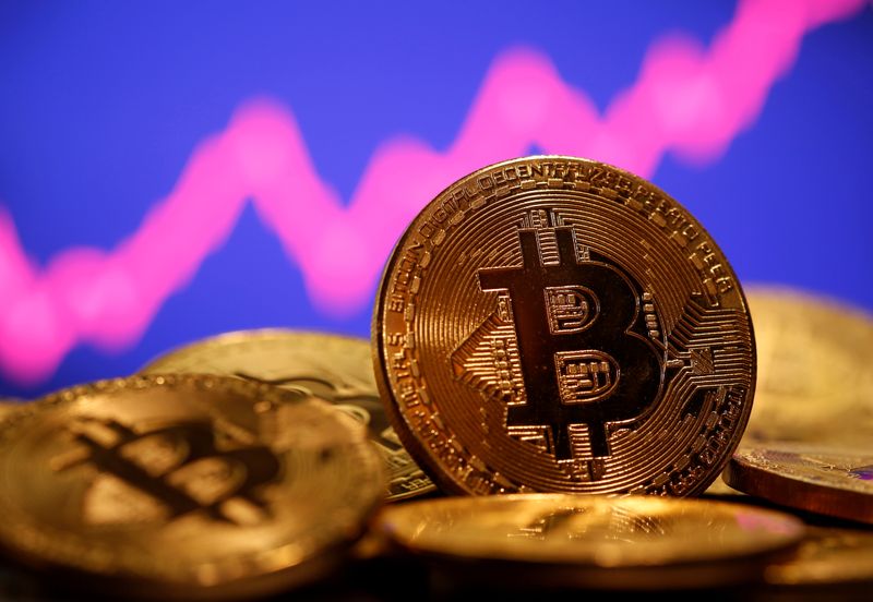 &copy; Reuters. FILE PHOTO: A representation of virtual currency Bitcoin is seen in front of a stock graph in this illustration taken