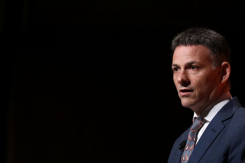 © Reuters. David Einhorn, President, Greenlight Capital, Inc. speaks during the 2019 Sohn Investment Conference in New York