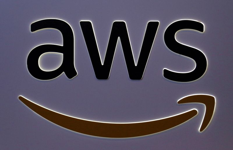 &copy; Reuters. FILE PHOTO: The logo for Amazon Web Services (AWS) is seen in Toronto